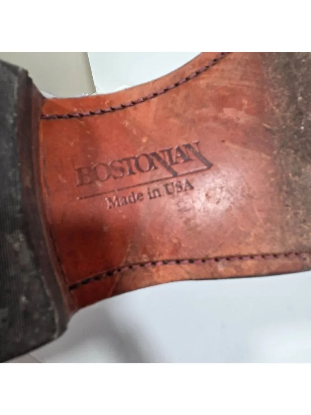 Bostonian Men’s Saddle Oxford Dress Shoes Brown Burgundy Black Leather Lace Up S - Picture 7 of 9